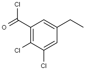 2,3-Dichloro-5-ethylbenzoyl chloride 结构式