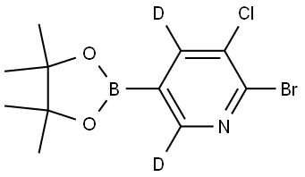 2-bromo-3-chloro-5-(4,4,5,5-tetramethyl-1,3,2-dioxaborolan-2-yl)pyridine-4,6-d2 结构式