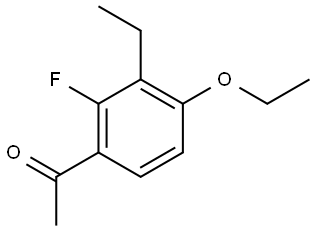 1-(4-Ethoxy-3-ethyl-2-fluorophenyl)ethanone 结构式