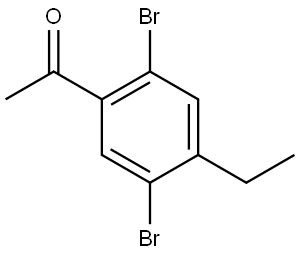 1-(2,5-Dibromo-4-ethylphenyl)ethanone 结构式