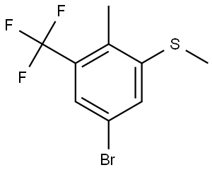 5-Bromo-2-methyl-1-(methylthio)-3-(trifluoromethyl)benzene 结构式