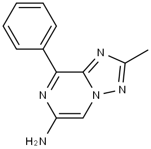 2-Methyl-8-phenyl[1,2,4]triazolo[1,5-a]pyrazin-6-amine 结构式