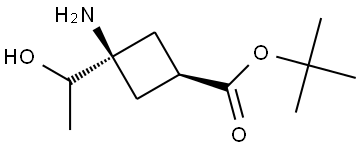 (1R,3S)-3-氨基-3-((S)-1-羟乙基)环丁烷羧酸叔丁酯 结构式