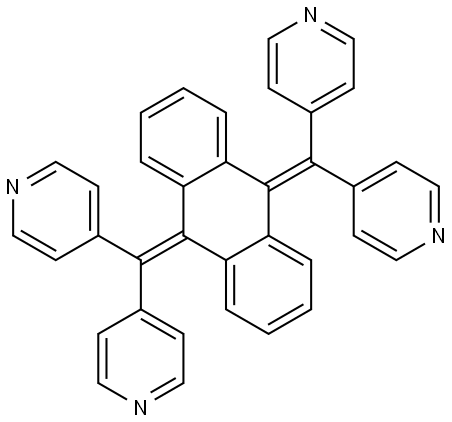 9,10-双(二(吡啶-4-基)亚甲基)-9,10-二氢蒽 结构式