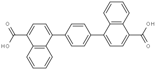 1,4-二(4-羧基-1-萘基)苯 结构式