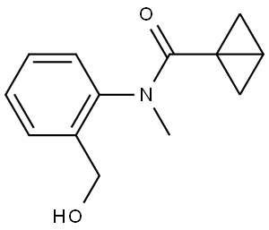 N-[2-(Hydroxymethyl)phenyl]-N-methylbicyclo[1.1.0]butane-1-carboxamide 结构式