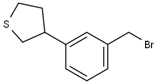 3-(3-(溴甲基)苯基)四氢噻吩 结构式