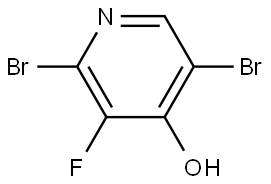 2,5-Dibromo-3-fluoro-4-pyridinol 结构式