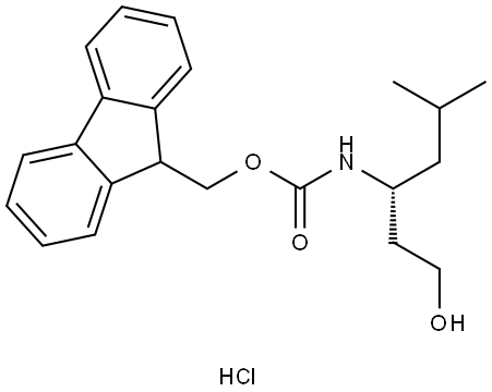 (9H-fluoren-9-yl)methyl (R)-(1-hydroxy-5-methylhexan-3-yl)carbamate hydrochloride 结构式