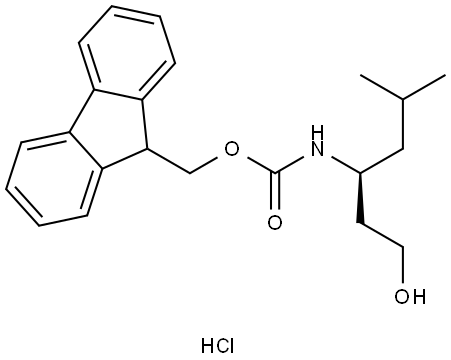 (9H-fluoren-9-yl)methyl (S)-(1-hydroxy-5-methylhexan-3-yl)carbamate hydrochloride 结构式