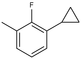 1-Cyclopropyl-2-fluoro-3-methylbenzene 结构式