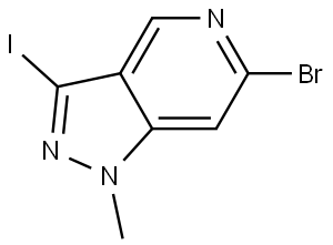 6-溴-3-碘-1-甲基-1H-吡唑并[4,3-C]吡啶 结构式