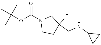 tert-butyl 3-((cyclopropylamino)methyl)-3-fluoropyrrolidine-1-carboxylate 结构式