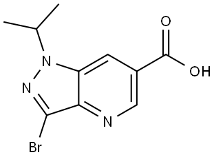 3-溴-1-(1-甲基乙基)-1H-吡唑并[4,3-B]吡啶-6-甲酸 结构式