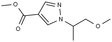 methyl 1-(2-methoxy-1-methyl-ethyl)pyrazole-4-carboxylate 结构式