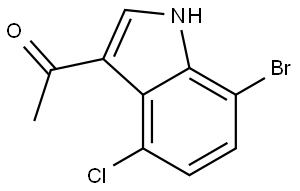 1-(7-bromo-4-chloro-1H-indol-3-yl)ethan-1-one 结构式