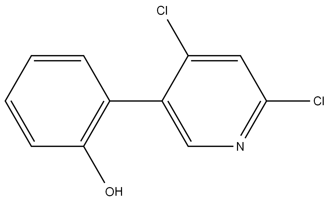 2-(4,6-Dichloro-3-pyridinyl)phenol 结构式