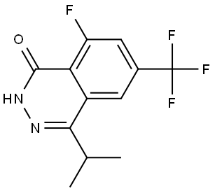 8-氟-4-异丙基-6-(三氟甲基)二氮杂萘-1(2H)-酮 结构式