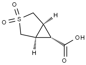 外-3,3-二氧亚基-3Λ?-硫杂二环[3.1.0]己烷-6-羧酸 结构式