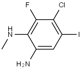 5-氯-6-氟-4-碘-N1-甲苯-1,2-二胺 结构式