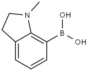 (1-甲基吲哚-7-基)硼酸 结构式