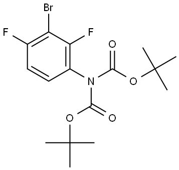 二叔丁基(3-溴-2,4-二氟苯基)亚氨基二碳酸酯 结构式