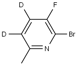 2-bromo-3-fluoro-6-methylpyridine-4,5-d2 结构式