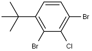 1,3-Dibromo-2-chloro-4-(1,1-dimethylethyl)benzene 结构式