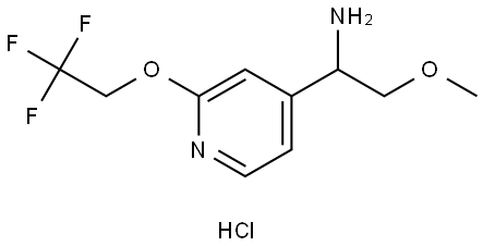 2-methoxy-1-(2-(2,2,2-trifluoroethoxy)pyridin-4-yl)ethan-1-amine hydrochloride 结构式