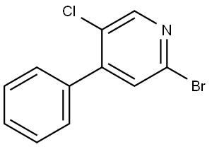 2-Bromo-5-chloro-4-phenylpyridine 结构式