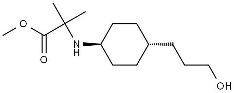 2-((反式-4-(3-羟丙基)环己基)氨基)-2-甲基丙酸甲酯 结构式