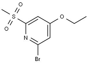 Pyridine, 2-bromo-4-ethoxy-6-(methylsulfonyl)- 结构式