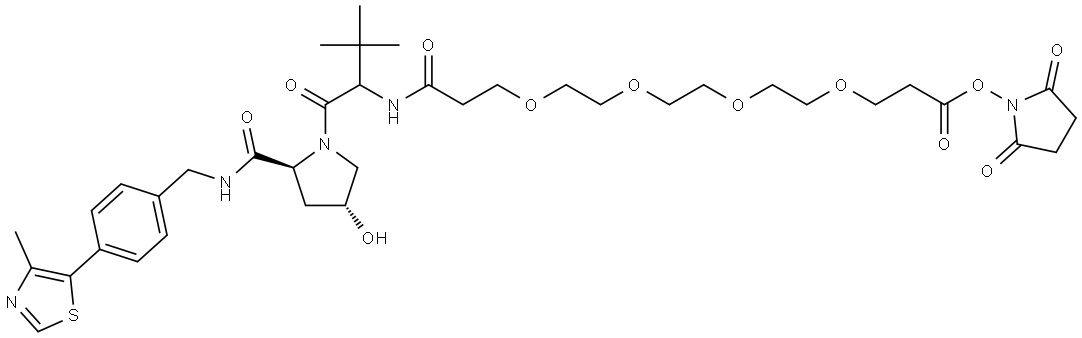 VHL-PEG4-NHS ESTER 结构式