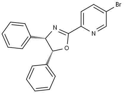 (4S,5R)-2-(5-溴吡啶-2-基)-4,5-二苯基-4,5-二氢恶唑 结构式