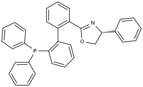 (R)-2-(2'-(二苯基膦基)-[1,1'-联苯基]-2-基)-4-苯基-4,5-二氢恶唑 结构式