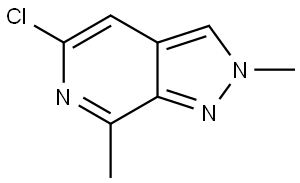 5-氯-2,7-二甲基-2H-吡唑并[3,4-C]吡啶 结构式