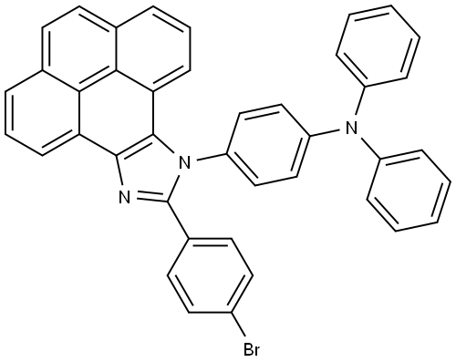 4-(10-(4-bromophenyl)-9H-pyreno[4,5-d]imidazol-9-yl)-N,N-diphenylaniline 结构式