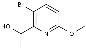 3-Bromo-6-methoxy-α-methyl-2-pyridinemethanol 结构式