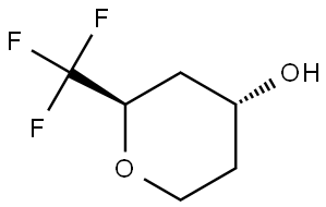 REL-(2R,4R)-2-(三氟甲基)四氢-2H-吡喃-4-醇 结构式