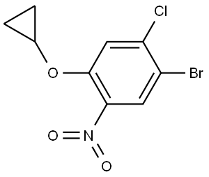 1-溴-2-氯-4-环丙氧基-5-硝基苯 结构式