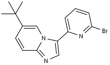 3-(6-bromopyridin-2-yl)-6-(tert-butyl)imidazo[1,2-a]pyridine 结构式