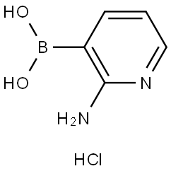 (2-氨基吡啶-3-基)硼酸盐酸盐 结构式