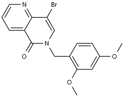 8-bromo-6-(2,4-dimethoxybenzyl)-1,6-naphthyridin-5(6H)-one 结构式