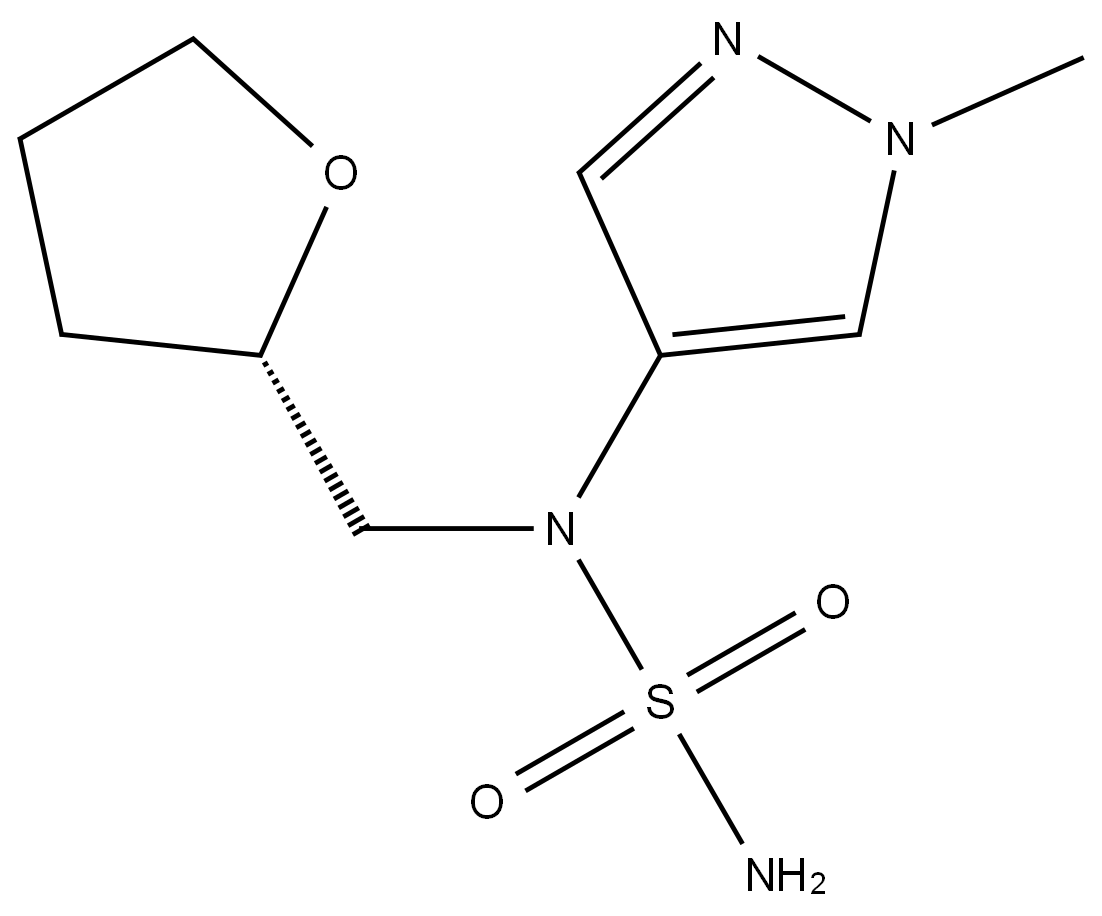 N-(1-Methyl-1H-pyrazol-4-yl)-N-{[(2S)-oxolan-2-yl]methyl}aminosulfonamide 结构式