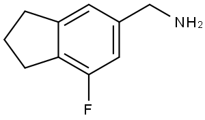 7-Fluoro-2,3-dihydro-1H-indene-5-methanamine 结构式