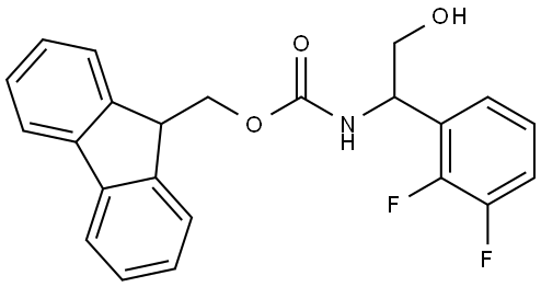 (9H-fluoren-9-yl)methyl (1-(2,3-difluorophenyl)-2-hydroxyethyl)carbamate 结构式