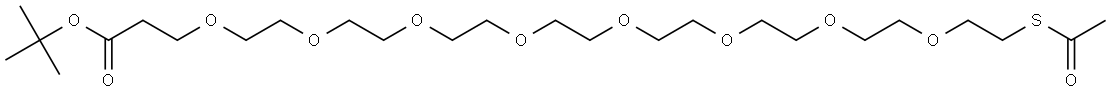 乙酰硫酯-八聚乙二醇-叔丁酯 结构式