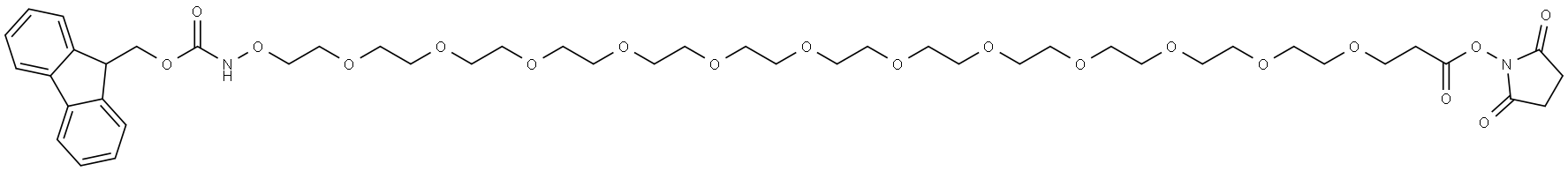 Fmoc-aminooxy-PEG12-NHS ester 结构式