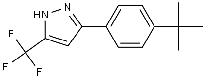 5-[4-(1,1-Dimethylethyl)phenyl]-3-(trifluoromethyl)-1H-pyrazole 结构式