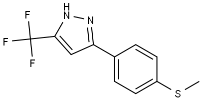 5-[4-(Methylthio)phenyl]-3-(trifluoromethyl)-1H-pyrazole 结构式